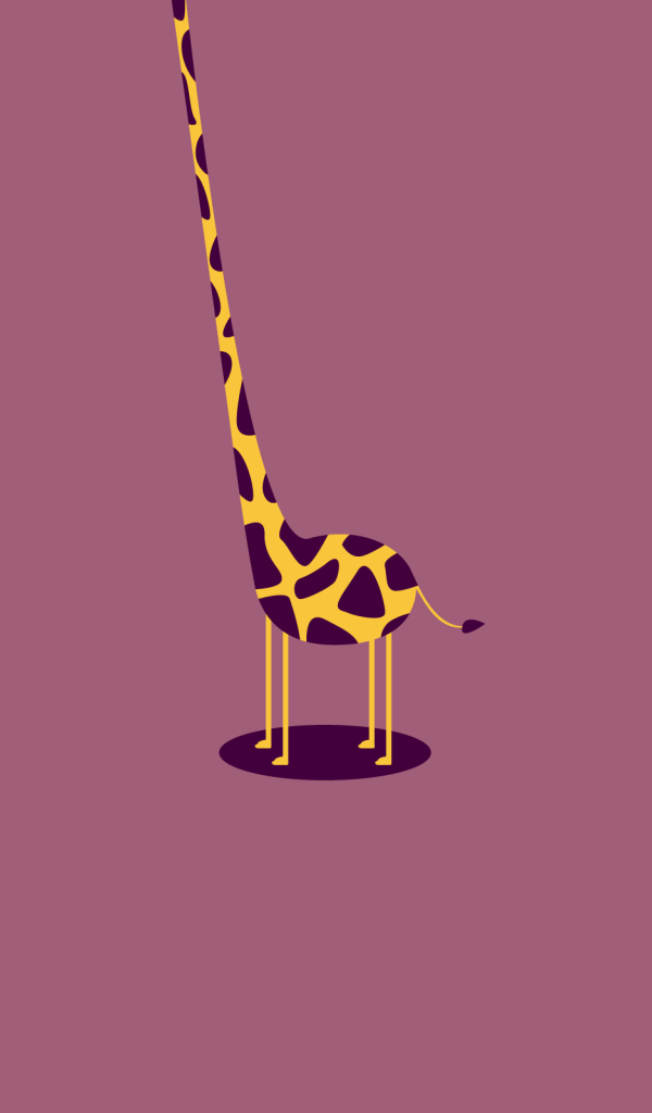 Голова жирафа за пределами экрана