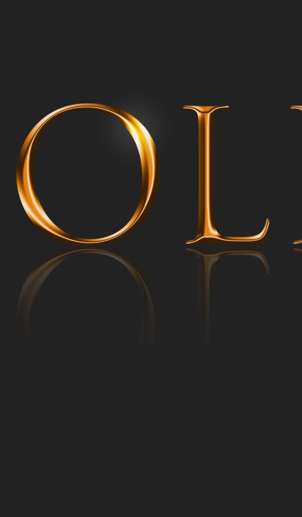 Надпись Золото на сером фоне