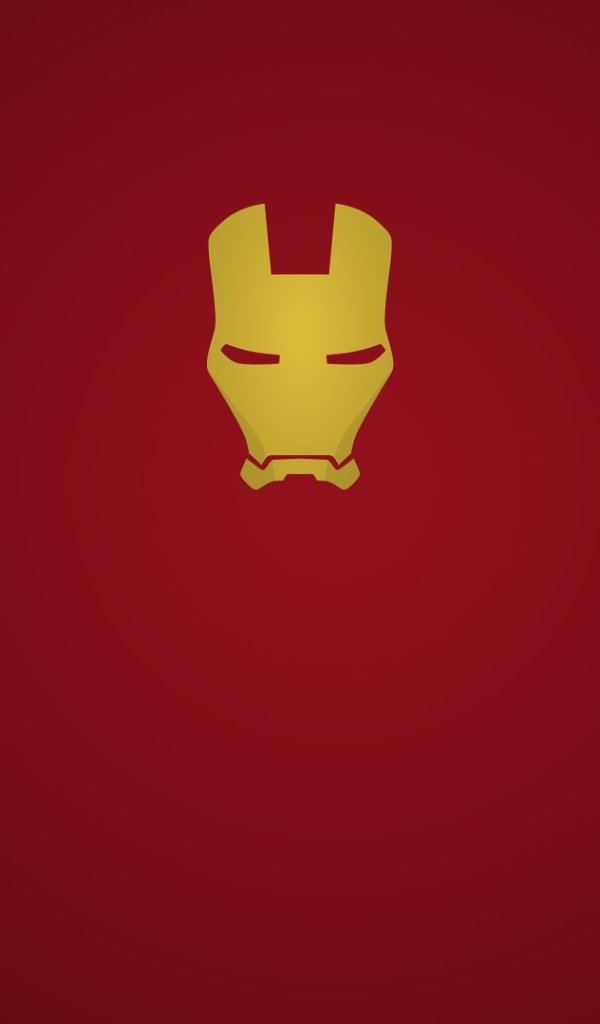Золотая маска Железного человека, красный фон