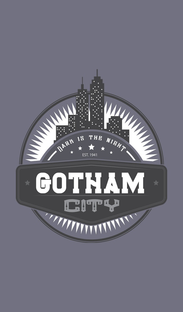 Готем сити, серый фон