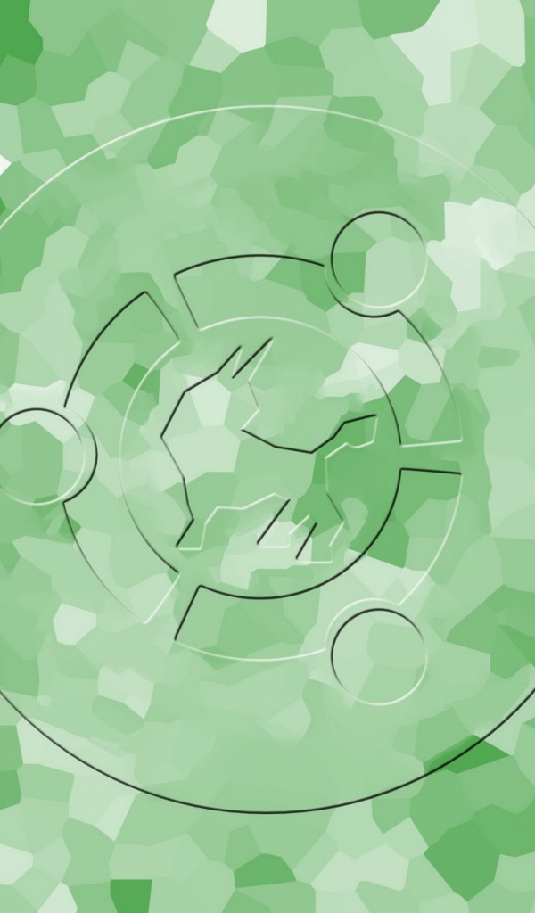 Зеленый абстрактный фон Убунту