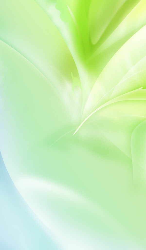 Зеленая абстракция на синем фоне