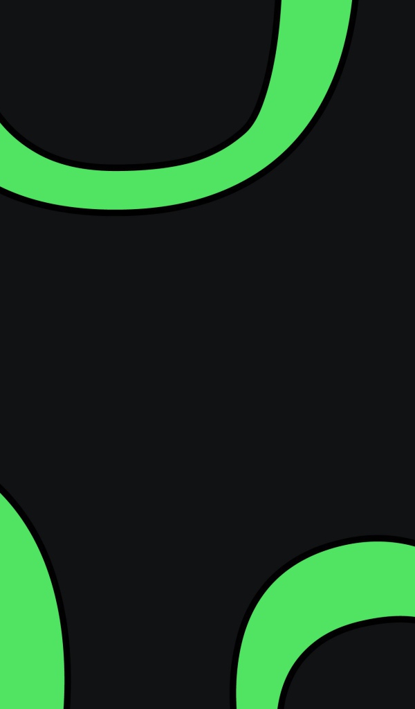 Зеленые кольца на черном фоне