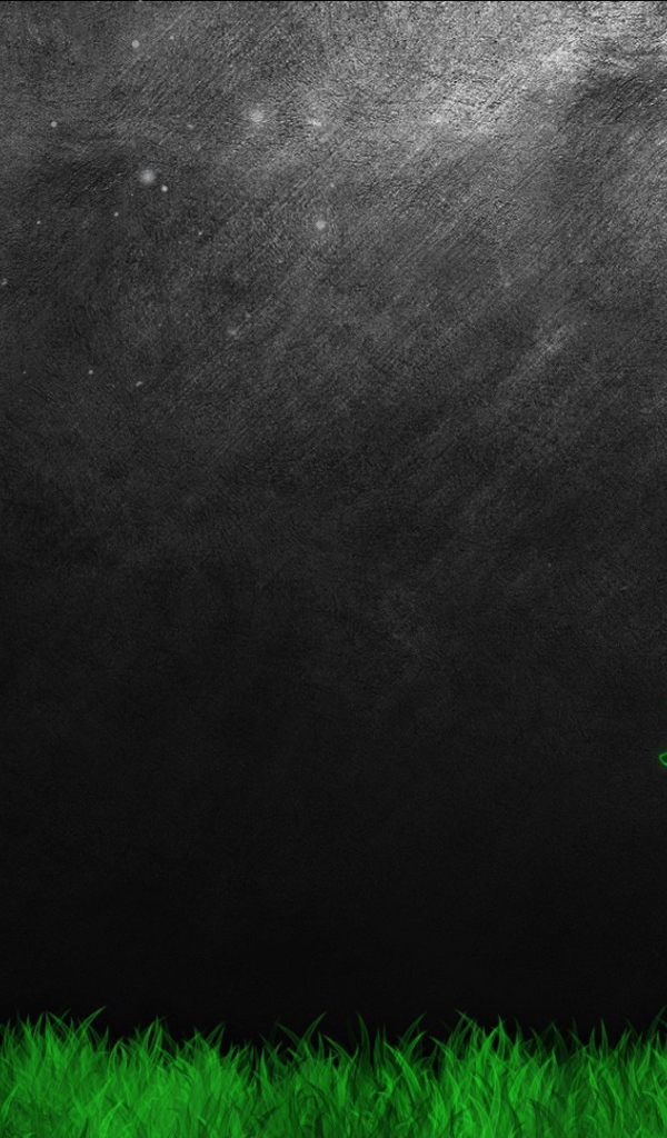 Зеленое дерево жизни, серый фон