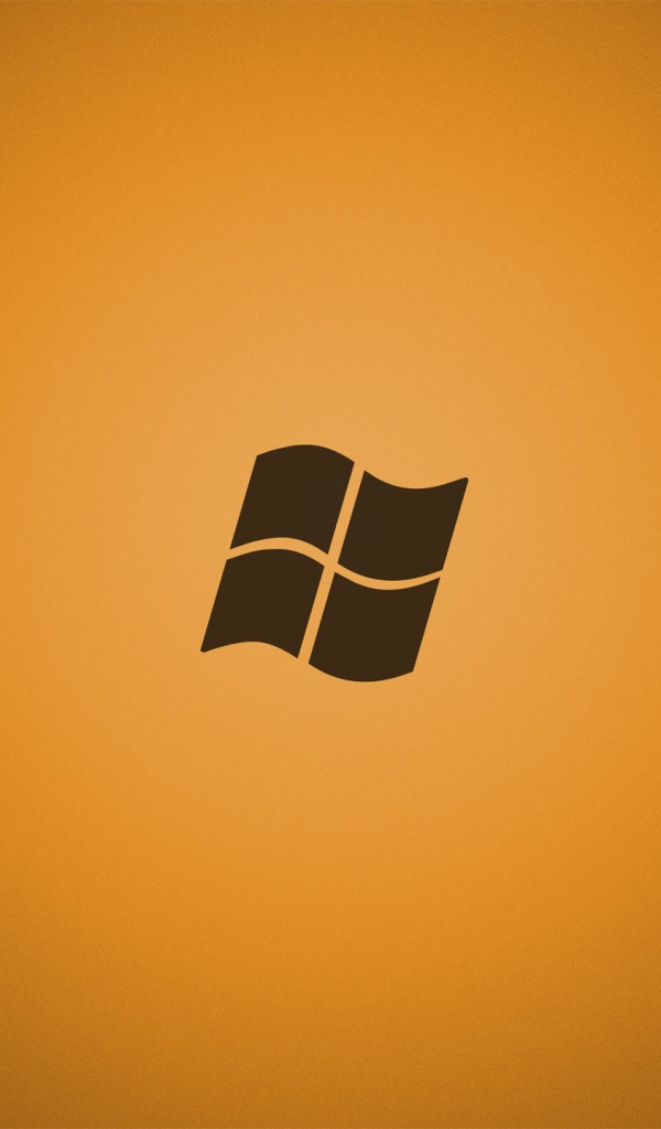 Серый логотип Майкрософт, оранжевый фон