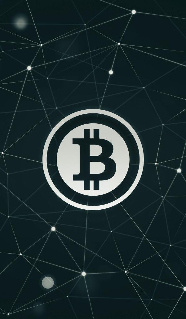 Серый символ Биткоин