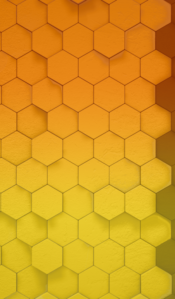 Пчелиные соты, оранжевый фон
