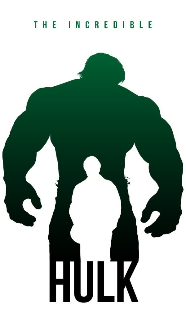 Халк, белый фон