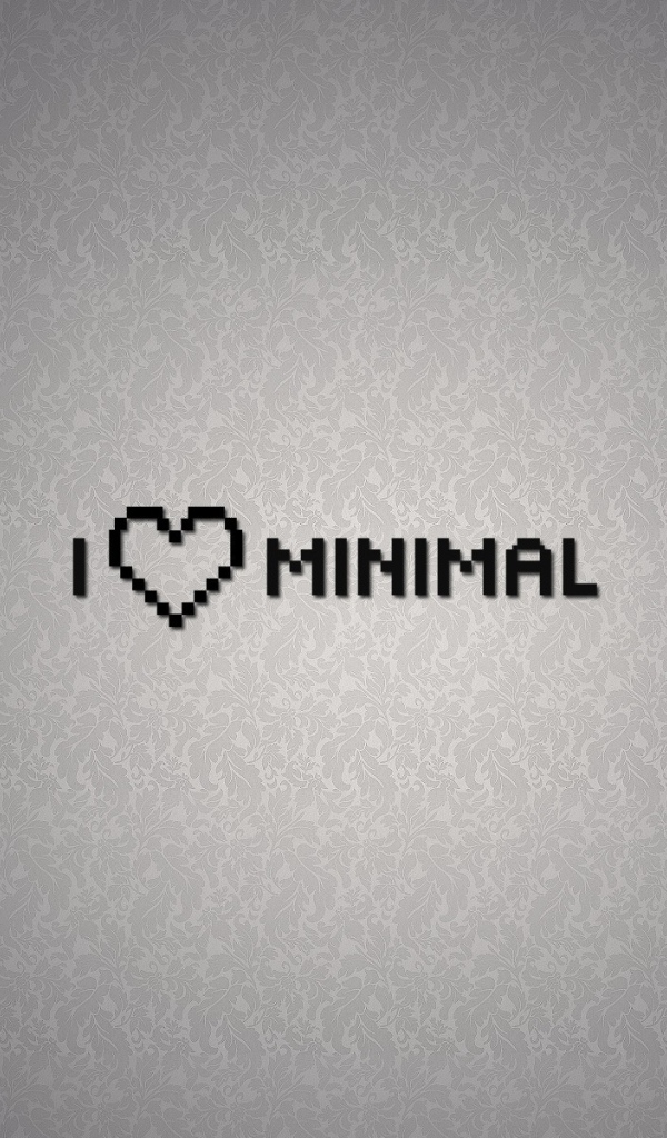 Мне нравится минимализм, серый фон