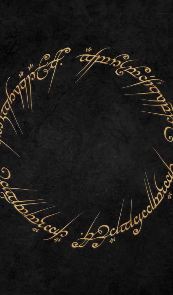 Надписи на черном фоне, Властелин колец