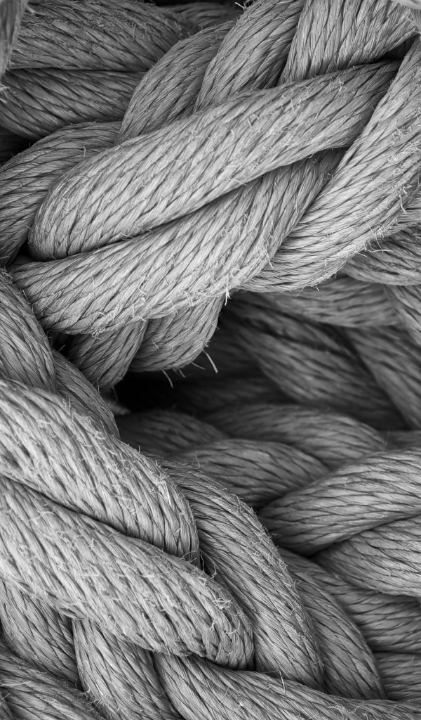 Переплетение серых веревок