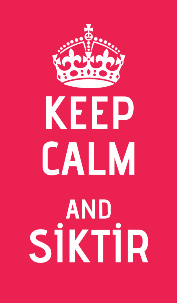 Сохраняйте спокойствие и идите прочь, розовый фон