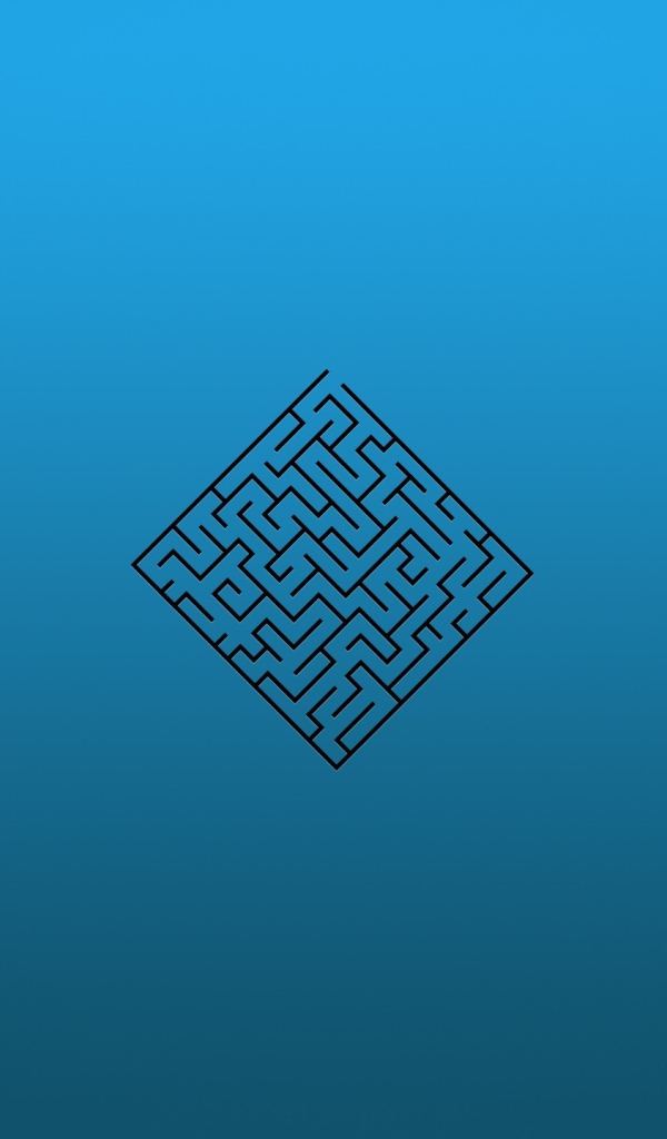 Лабиринт на голубом фоне