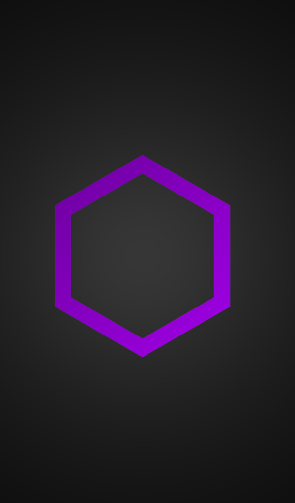 Сиреневый шестиугольник на сером фоне
