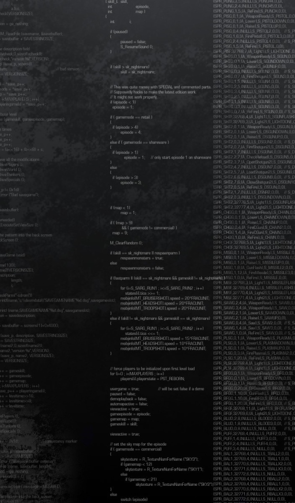 Строки компьютерного кода, серый фон