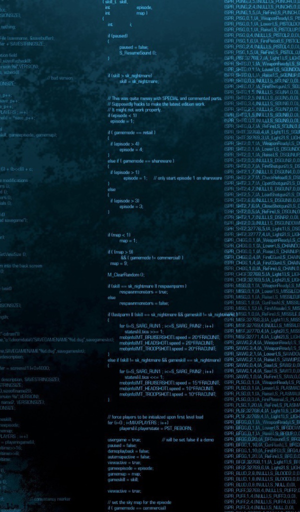 Строки компьютерного кода, фон