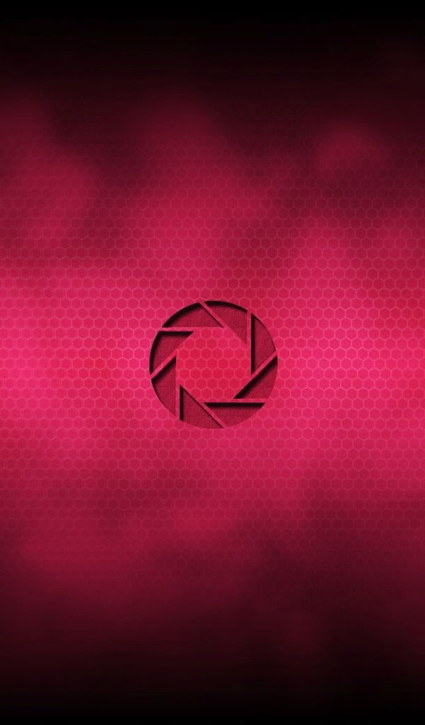 Логотип Aperture Science, красный фон