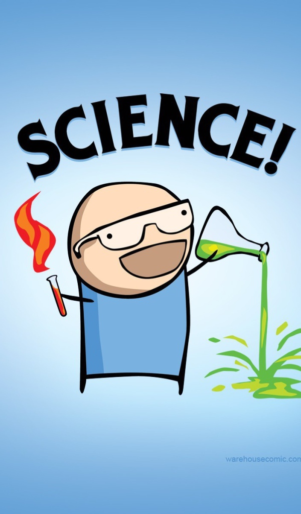 Безумная наука, голубой фон