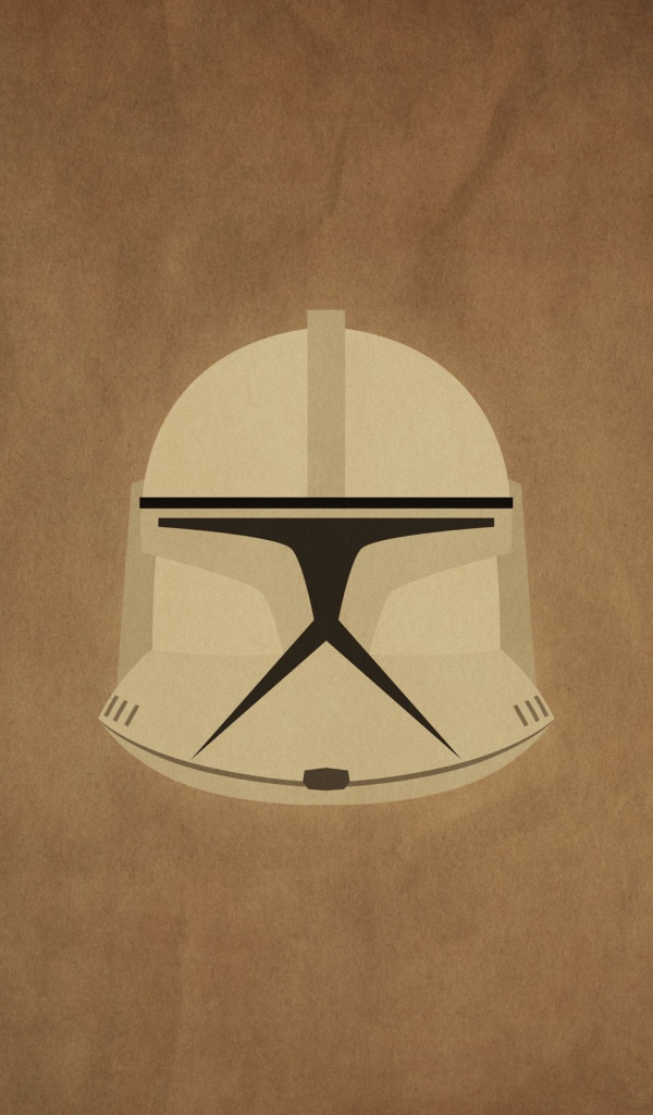 Маска клона из Звездных войн, коричневый фон