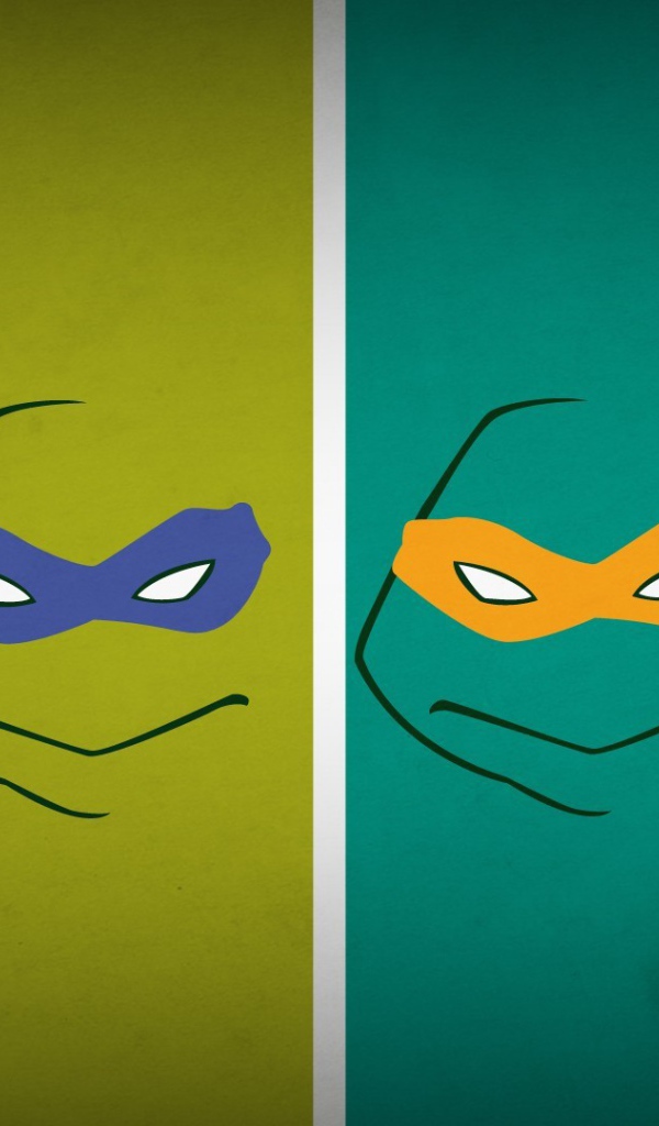 Маски героев Ниндзя Черепашки, фон
