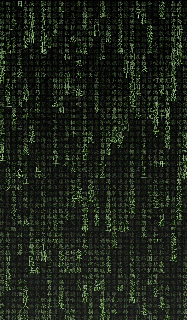 Фон Матрица на китайском языке