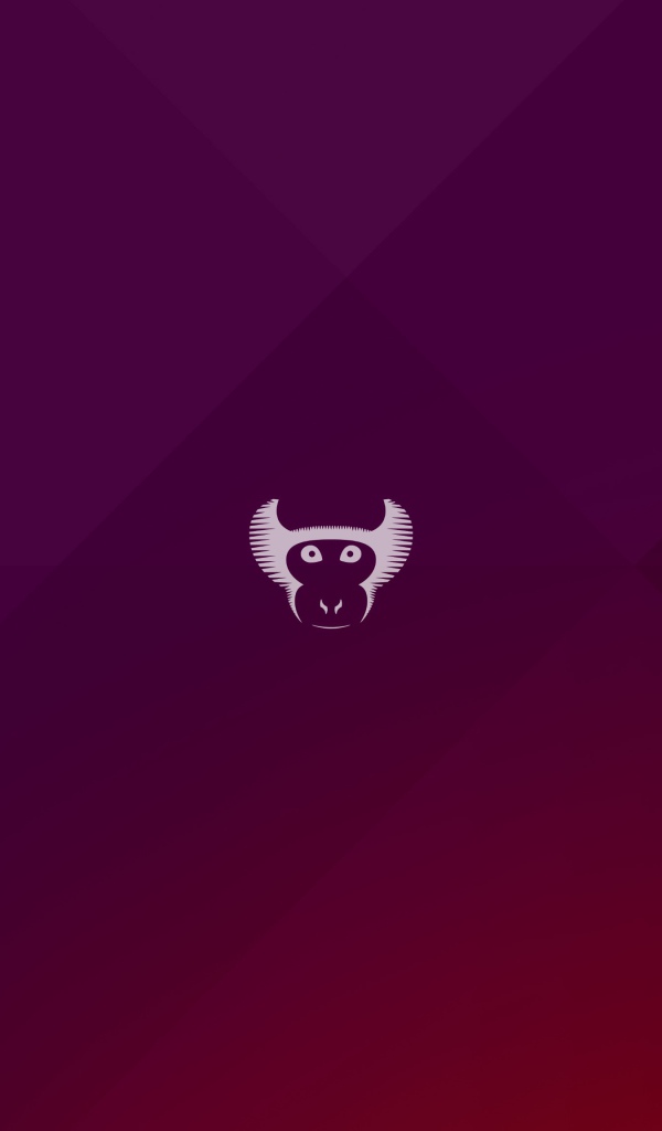 Лицо обезьяны, фон Ubuntu