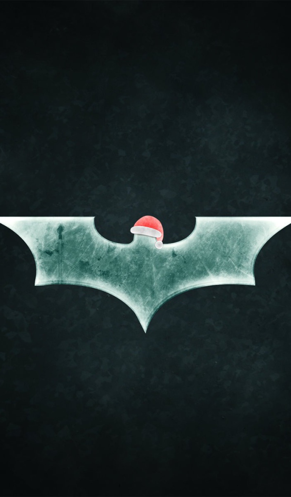 Новогодняя летучая мышь на черном фоне