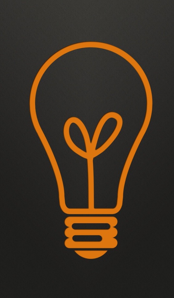 Оранжевая лампа, черный фон