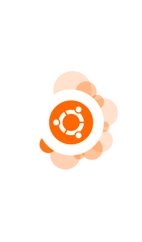 Оранжевый символ Ubuntu на белом фоне