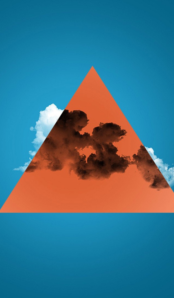 Оранжевый треугольник с облаком