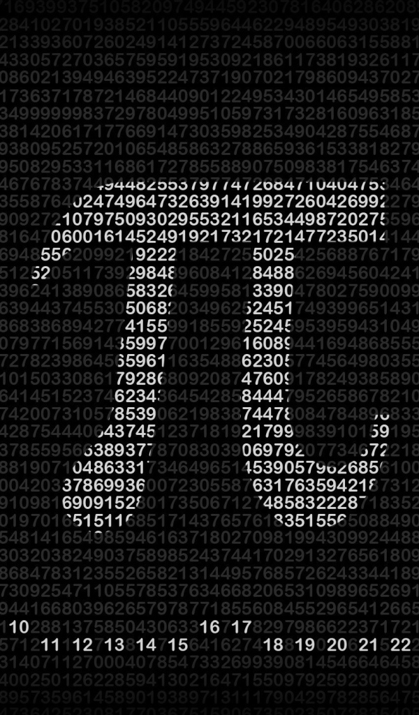 Число Пи, фон цифры