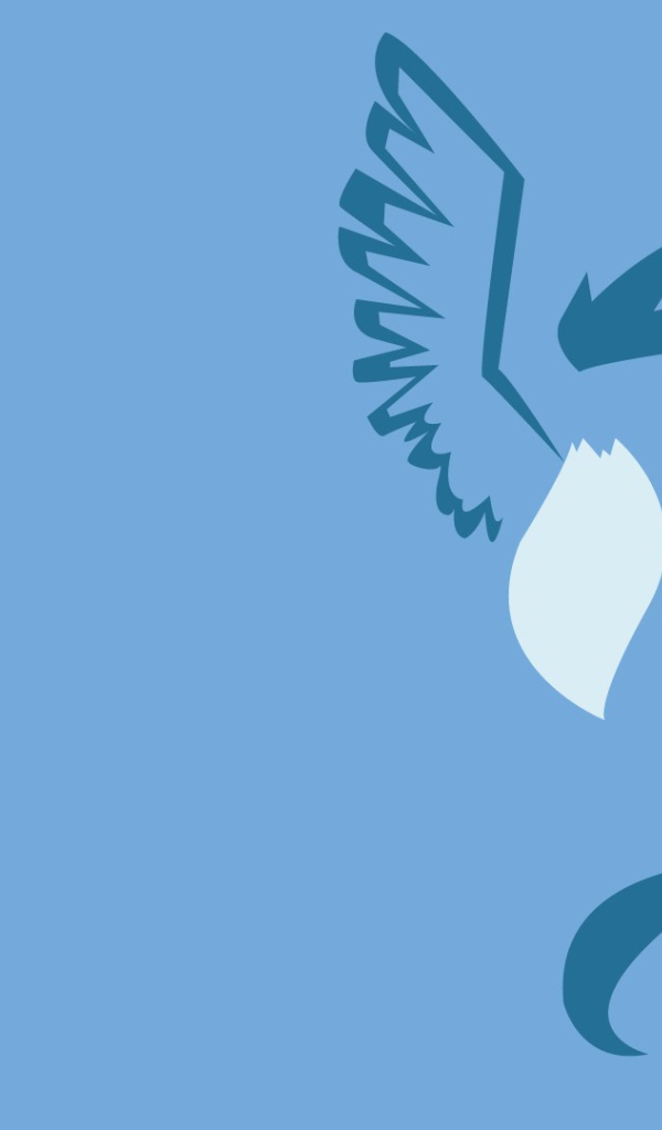 Покемон Артикуно, голубой фон