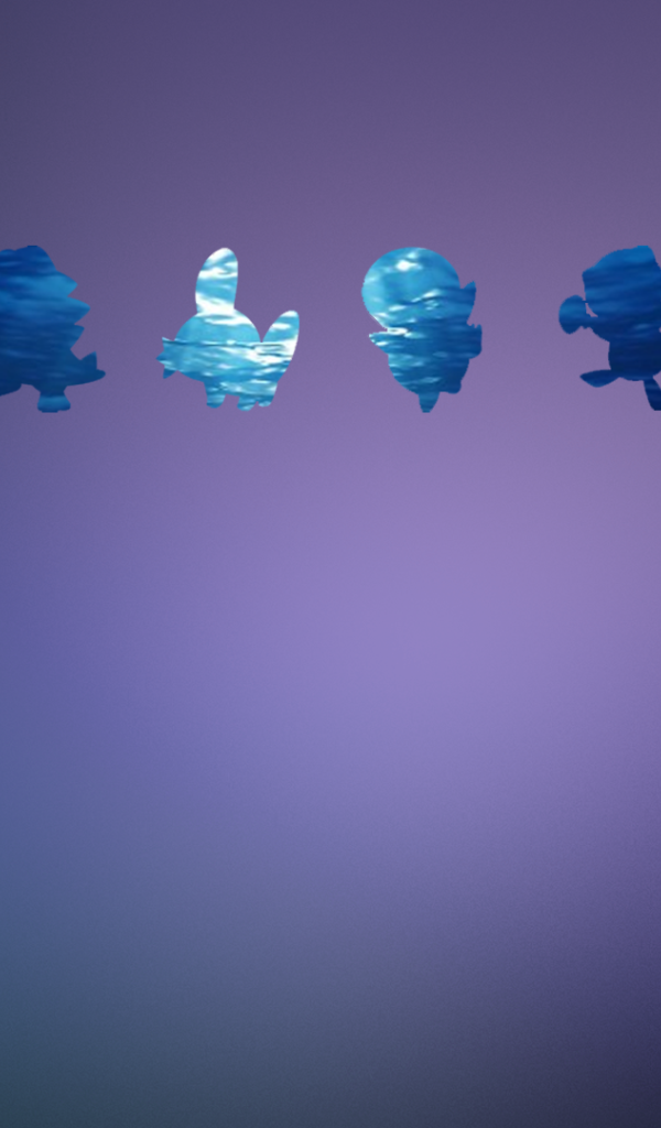 Покемоны, голубой фон