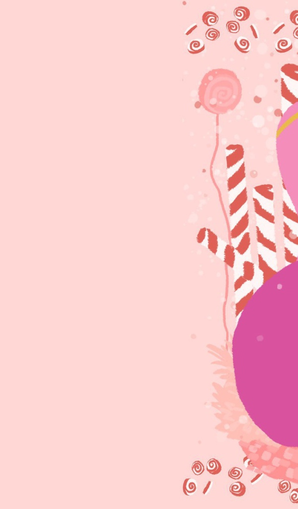 Принцесса, розовый фон