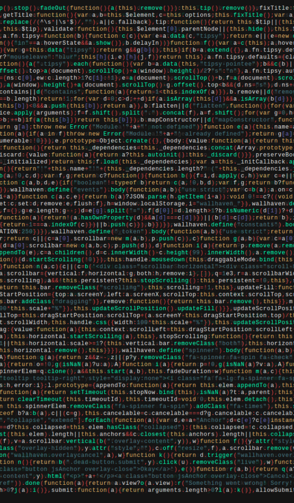 Код программы, фон