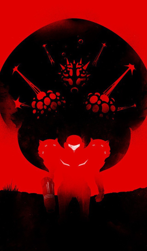 Красный фон, игра Metroid