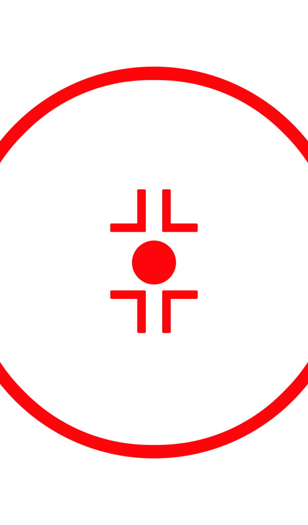 Красная мишень на белом фоне