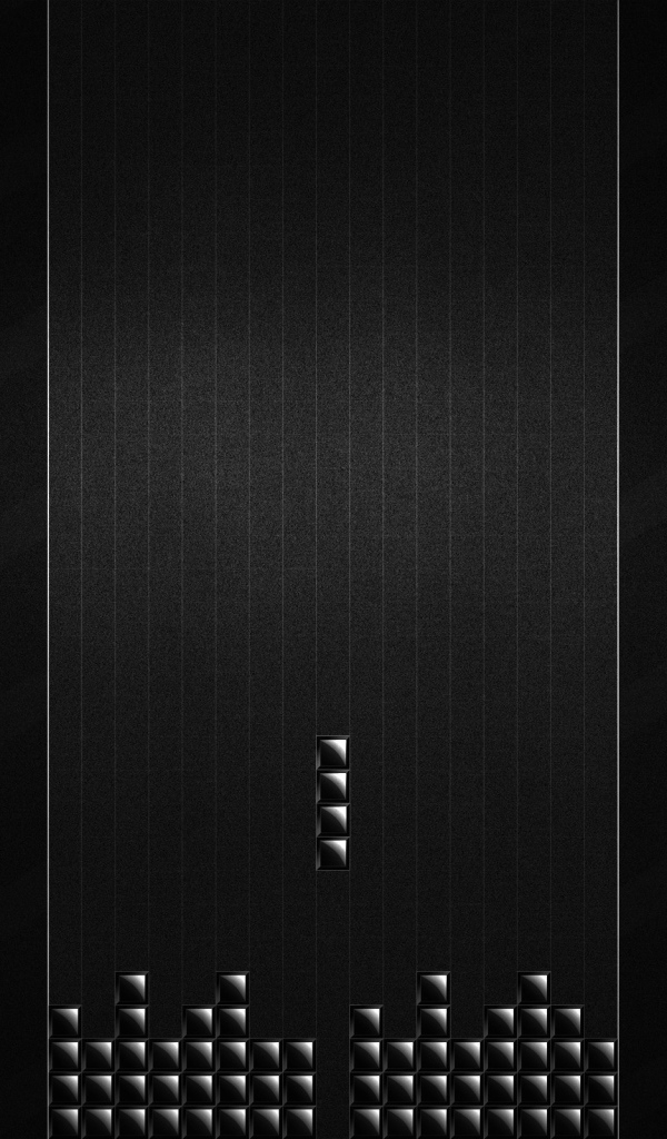 Ретро Тетрис, черный фон