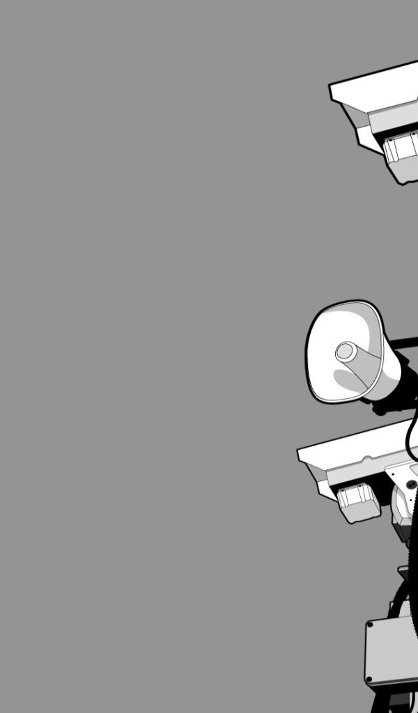 Камеры слежения, серый фон