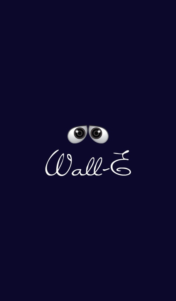 Подпись WALL·E, синий фон