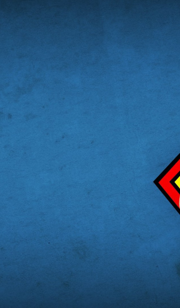 Силуэт Супермена, голубой фон