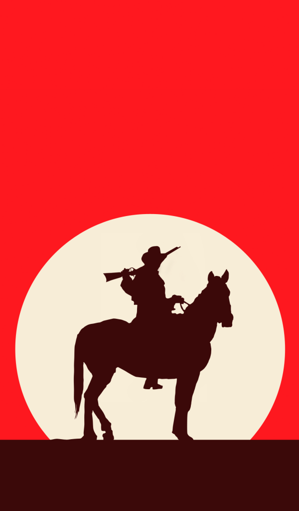 Силуэт ковбоя из игры Red Dead Redemption