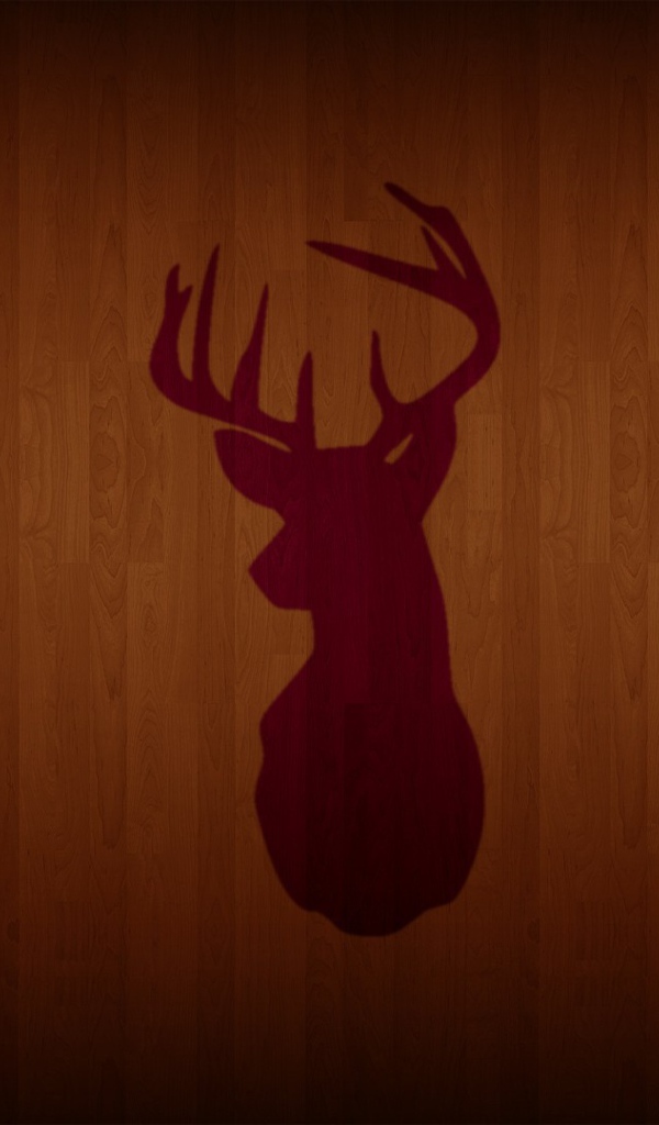 Силуэт оленя на паркете