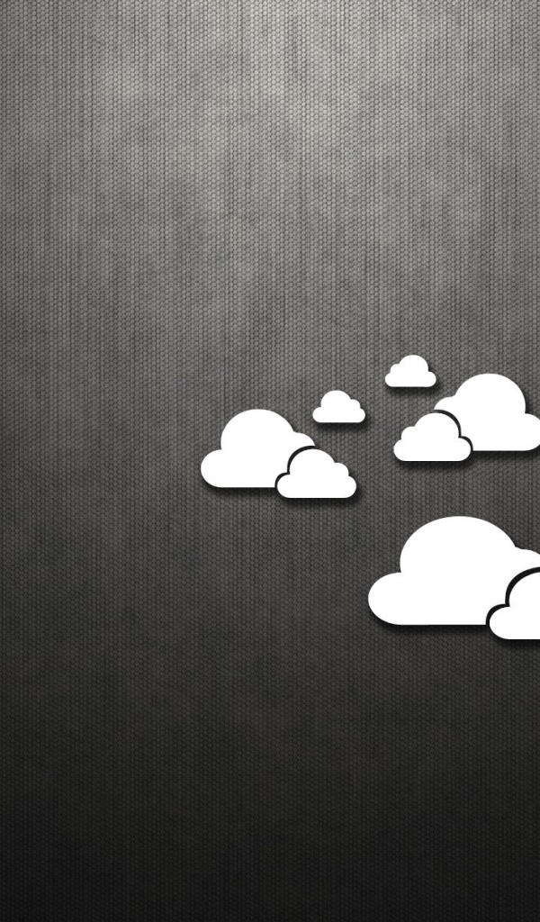 Силуэты облаков на сером фоне