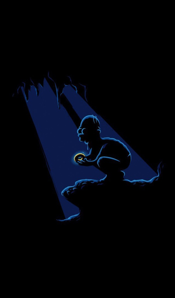 Силуэт Симпсона в ночи