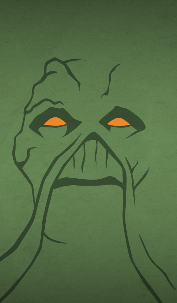 Зеленое Нечто, зеленый фон