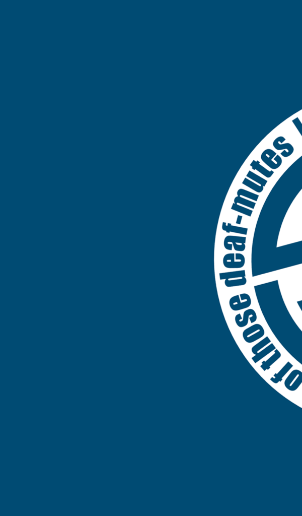 Символ аниме сериала Призрак в доспехах, голубой фон