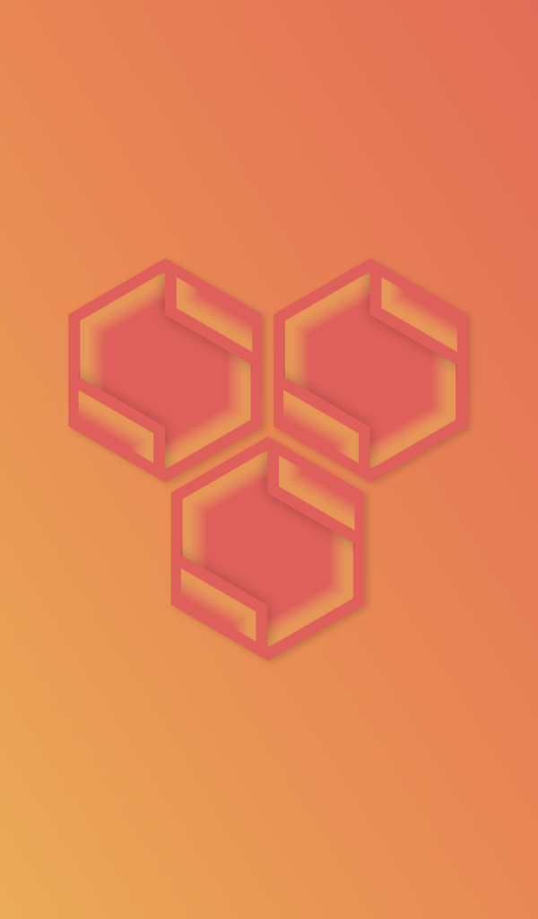 Символ соты на оранжевом фоне