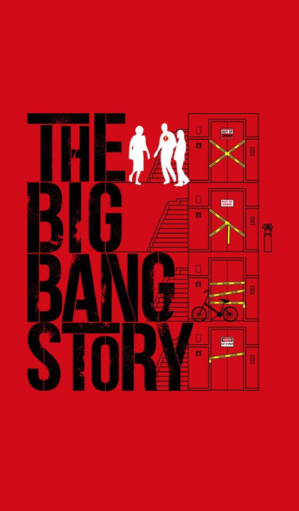 Теория большого взрыва, красный фон