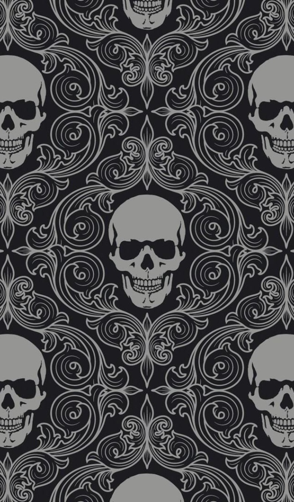 Фон из черепов в рамках